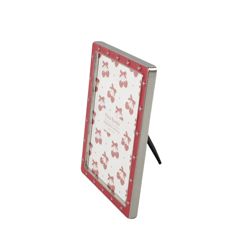 Cadre en alliage de zinc rouge 5 x 7