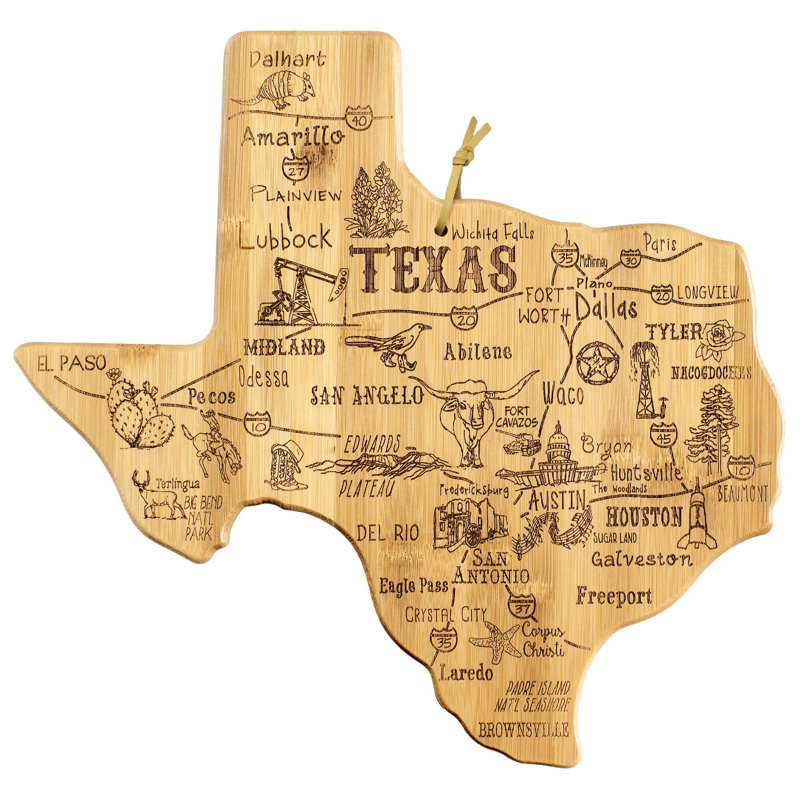Totally Bamboo State Destination Series Bamboo Texas Cutting Board