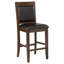 Chaise de comptoir rembourrée en noyer Dewey (ensemble de 2)