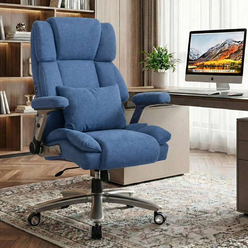 Heavy Duty Office Chair 750 lbs Capacity, Big and Tall Executive Chair with 3D Kneading Massage, Ergonomic High Back Desk Chair, Adjustable 4D Armrests