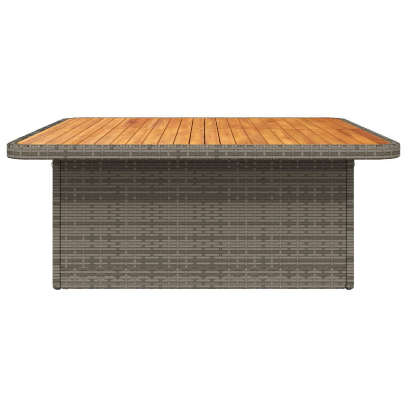 Table de patio en bois de rotin et bois d'acacia 31,5 po x 31,5 po x 28 po Hokku Designs, Gris