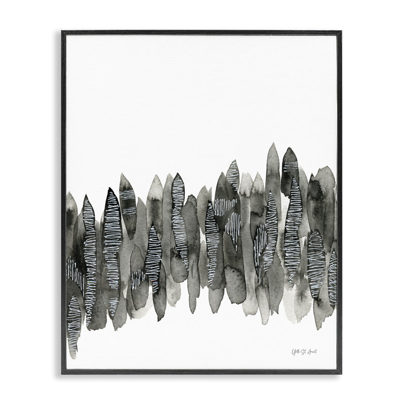  «Kindling», art de la giclée abstraite par Yvette St. Amant, H 14 po x l 11 po, Giclée encadrée noir minuit