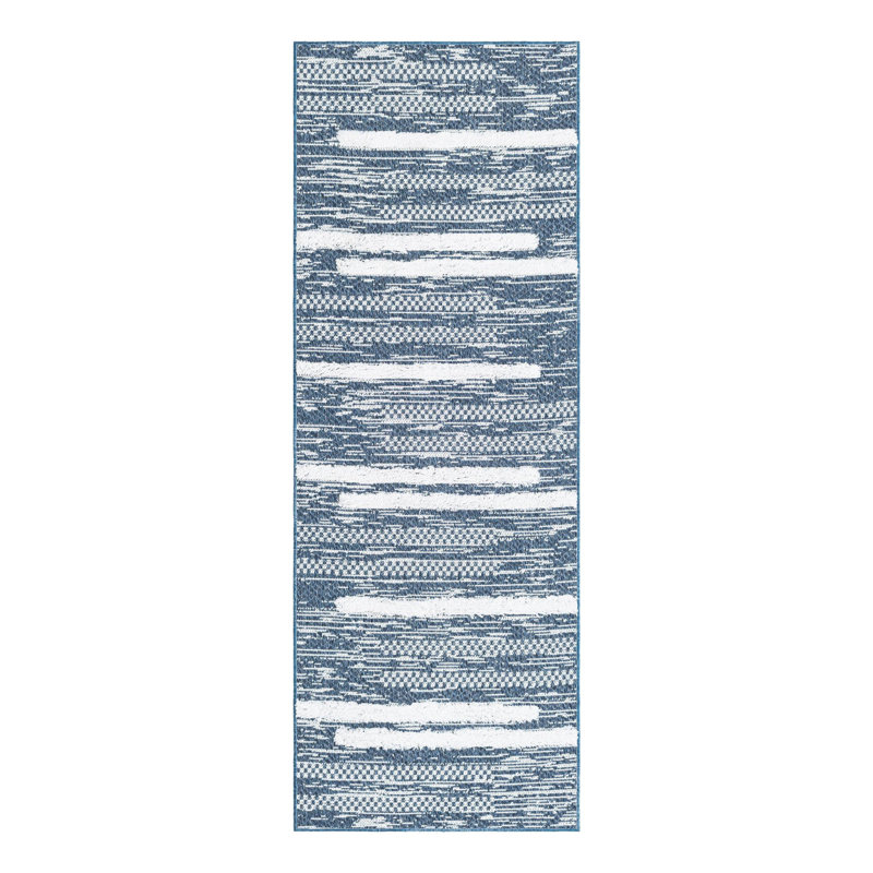 Jiacheng Performance Cotton Geometric Indoor Rug, Runner 2'3" x 6'1"