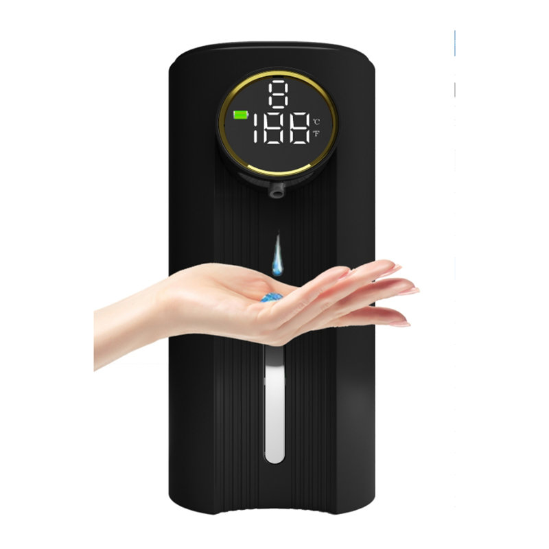 Distributeur automatique de savon réglable à 5 vitesses 11,84 oz, Noir