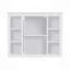 Armoire de salle de bain, armoire à pharmacie, armoire de rangement murale, armoire de salle de bain moderne avec miroir, armoire à miroir avec 6 tablettes ouvertes (meuble-lavabo non inclus)