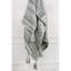 Jeté 100% polyester tissé gris