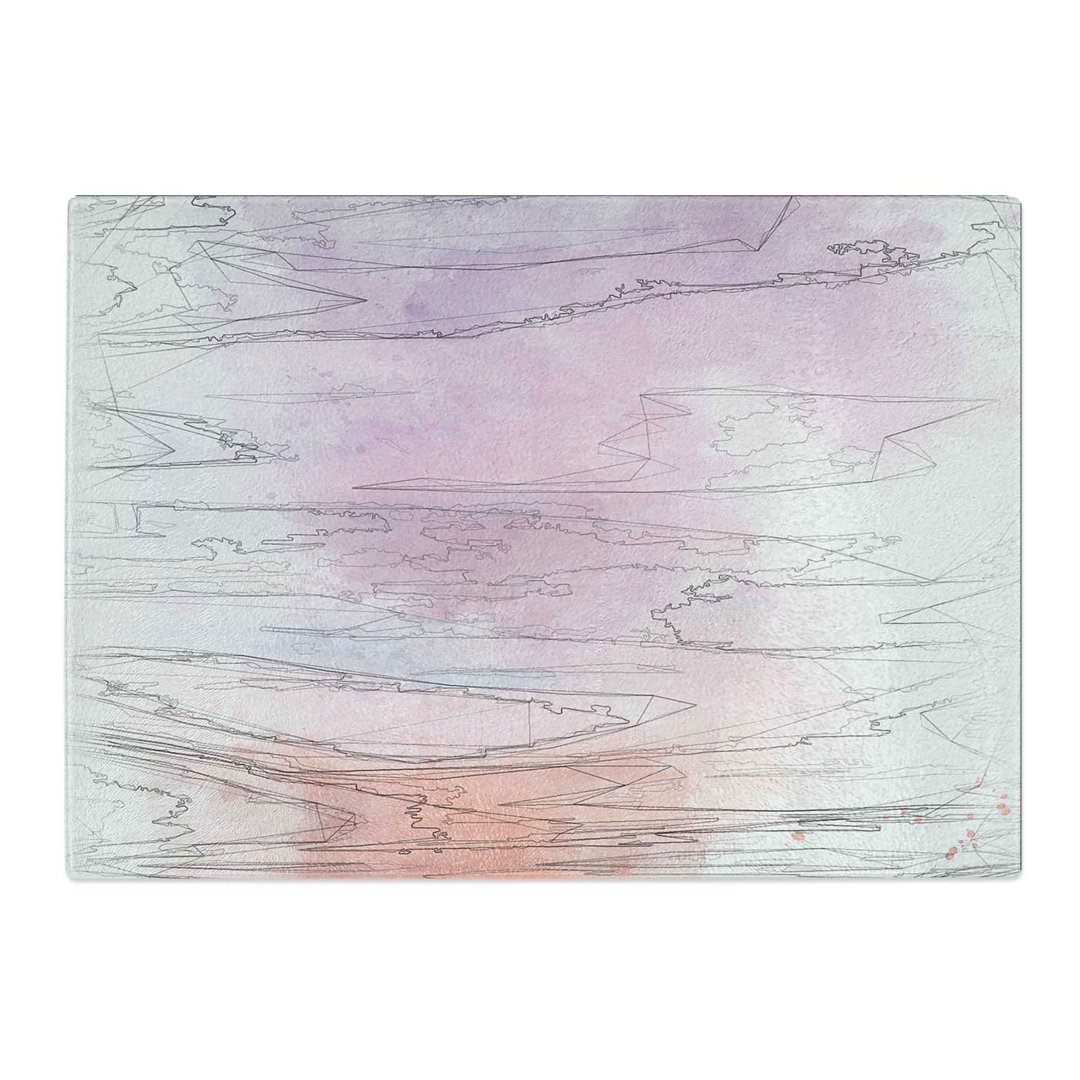 Tempered Glass Sky Above the Mountain Chopping Board