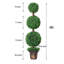 Topiaire 36 "en faux buis en pot-1733969989