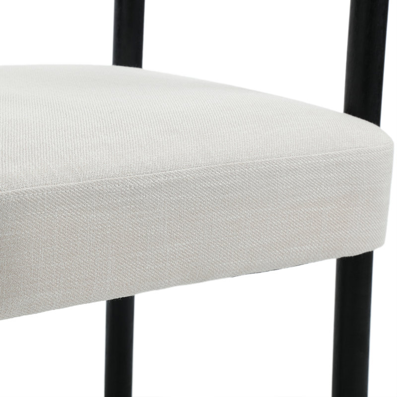 Chaise d'appoint Deizel, Beige / noir