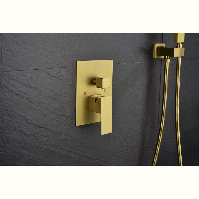 Complete Shower System, Brushed Gold