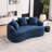 Space-Saving Curved Loveseat with No-Assembly Comfort