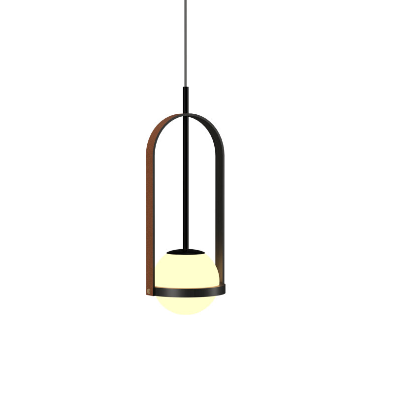Strap 1 - Light Pendant, 118" H x 7.48" W x 7.48" D, Charcoal