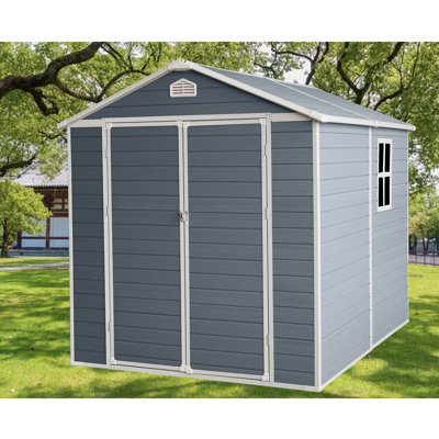 6 ft. W x 8 ft. D Plastic Storage Shed