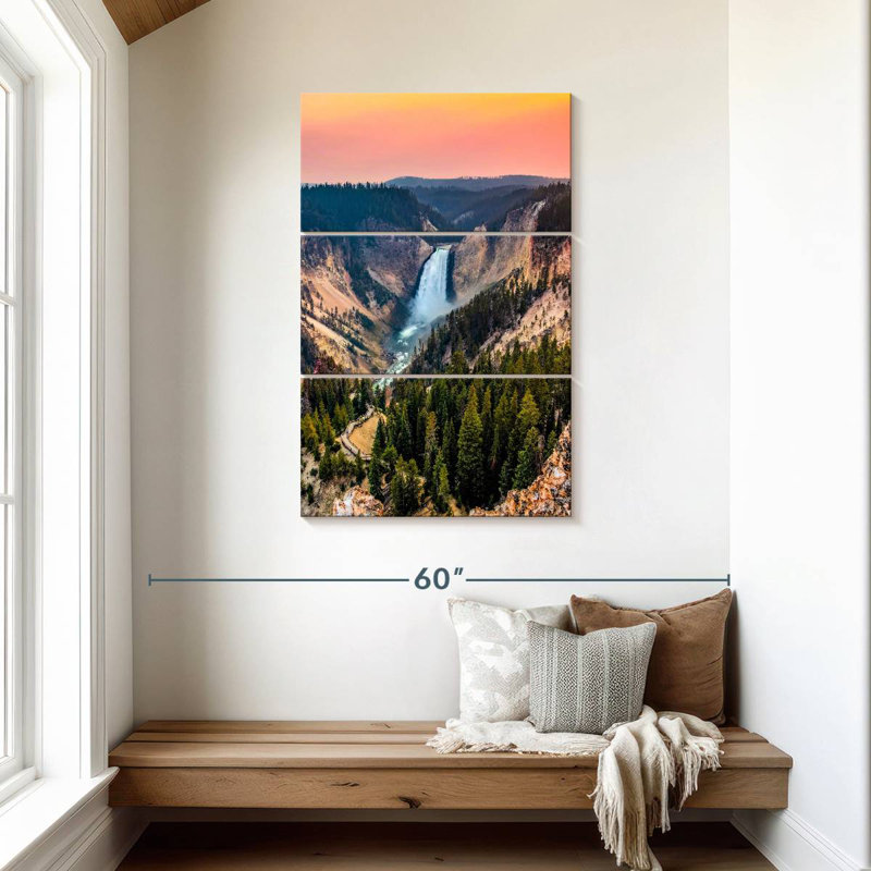 Chutes du parc national Alvord Yellowstone, H 45 po x l 28 po