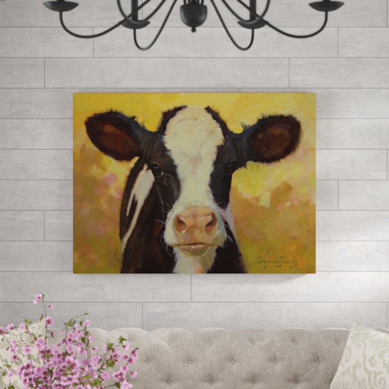 « farm pals iii », peinture sur toile tendue, H 35 po x l 47 po x P 2 po