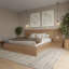 Ensemble de chambre à coucher 3 pièces avec lit et 2 tables de chevet flottantes James-109762587-109762588