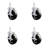 Phenolic Wheel Swivel Square Stem Caster Set with Brake SCC