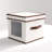  China Plate Storage Box, Holds 12 Dessert Plates or Bowls, Windowed Panel, Sturdy Frame and Reinforced Handles, Felt Cushions, Fully Removable Lid