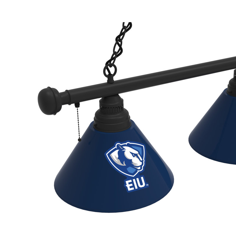 3 - Light Pool Table Lights Pendant, Black, Eastern Illinois Panthers