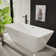 Acrylic Bathtub,Square,Chrome Drain, Linear Design Overflow, Easy to Install,Cupc Certified