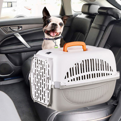 Caisse en plastique pour transport aérien pour animaux 18,9 x 12,6 x 12,6 pouces