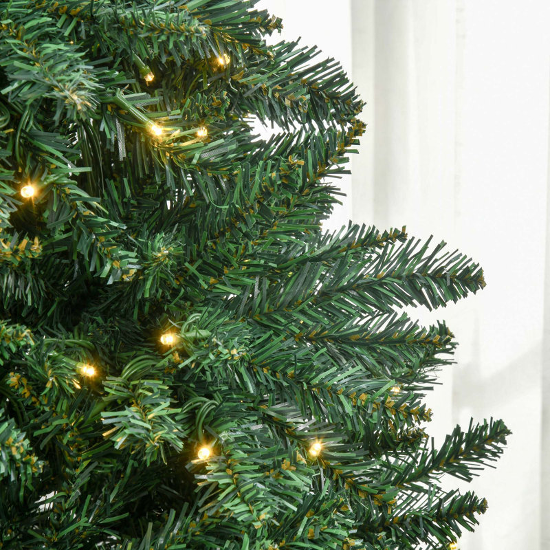 Sapin de Noël artificiel 7 lumières avec 715 branches et 700 lumières DEL blanc chaud pré-éclairées