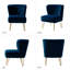Chaise d'appoint en velours Euclid Glam-568796715