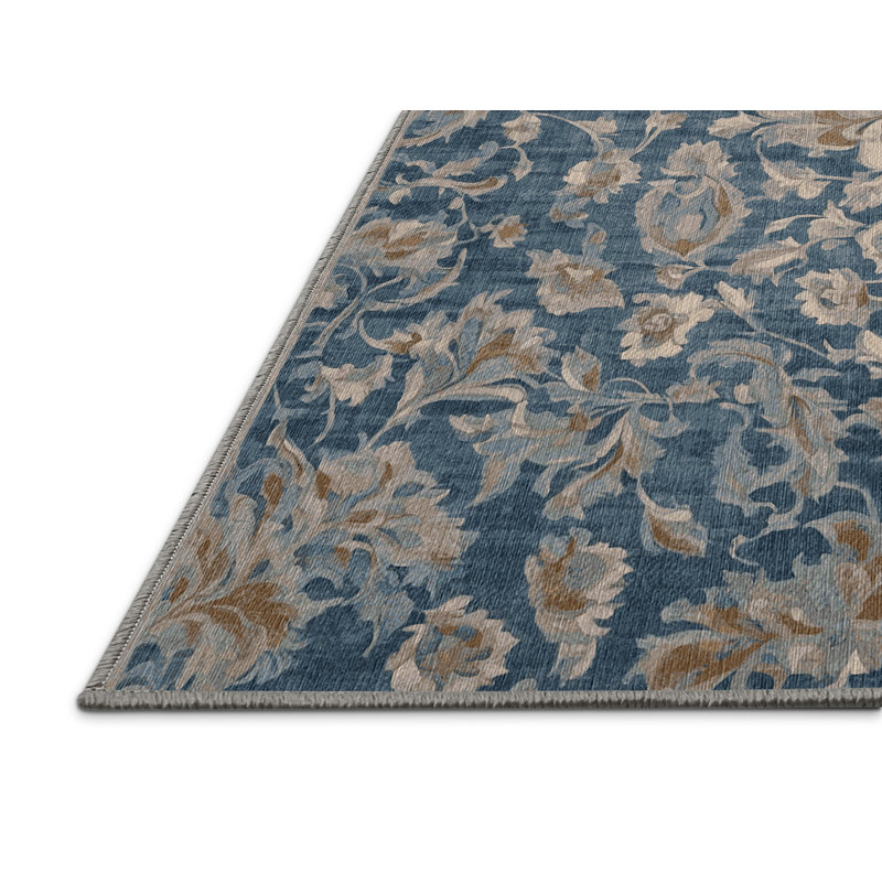 Machine Washable Gray Area Rug, Runner 2' x 5'