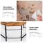 Darron L-Shaped Iron Computer Desk