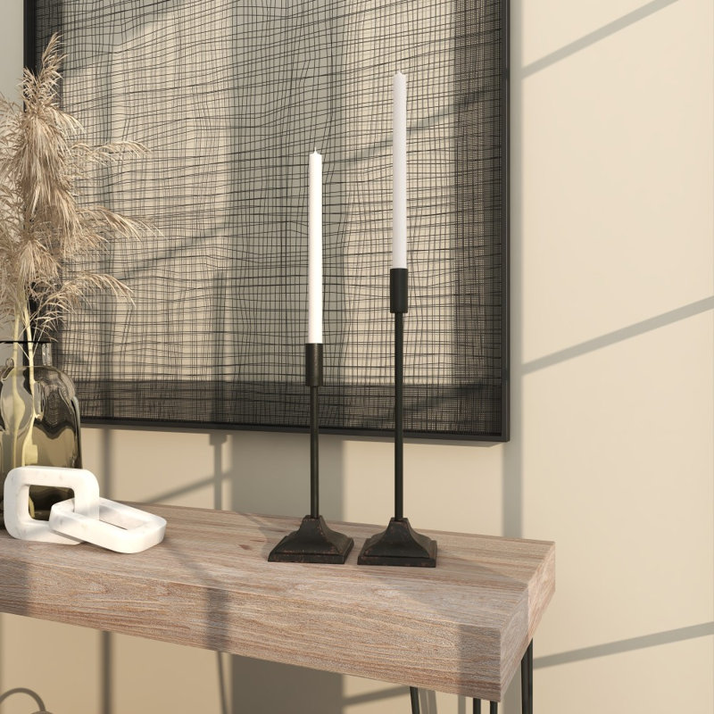 Laqueita 15.4'' H Iron Tabletop Candlestick