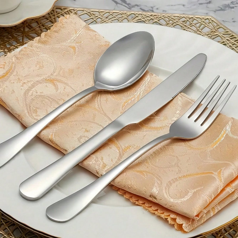 Ensemble de 20 couverts en acier inoxydable - Argenterie commerciale robuste pour les restaurants, les mariages et la maison | Va au lave-vaisselle, à l'épreuve de la rouille, | Vaisselle de cuisine en vrac avec boîte-cadeau | Décoration et accessoire