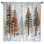 Snowy Pine Forest Scene Window Curtains Winter Sheer & Room Darkening - 2 Panels