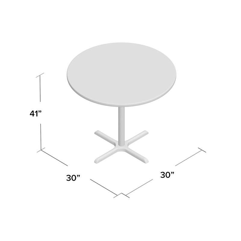 Urban Loft Round Solid Wood Breakroom Table, 41" H x 30" W x 30" D, Espresso