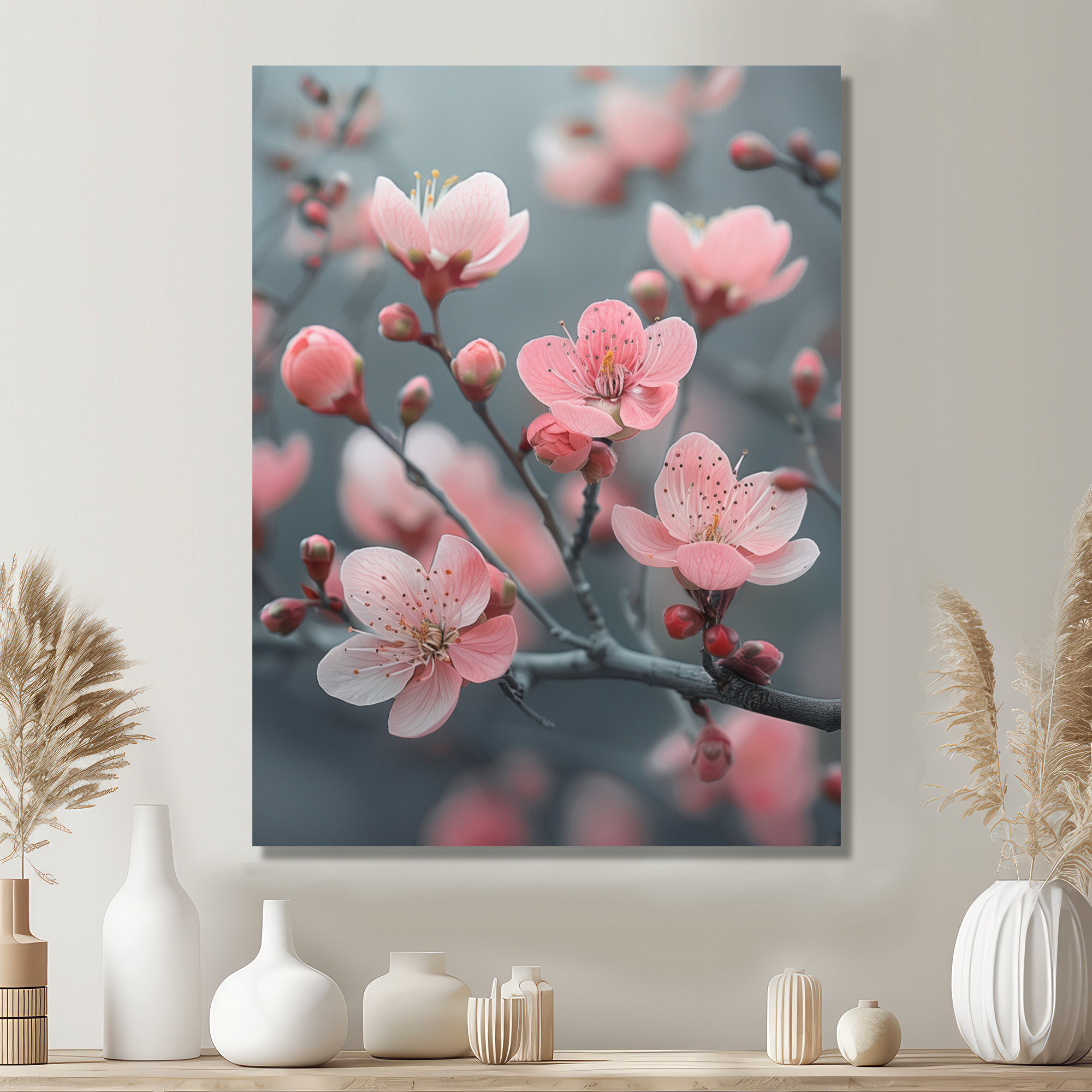 Winston Porter Monochrome Cherry Blossom In The Wind II - Cherry ...