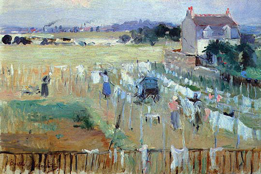 « lessive day » par berthe morisot, reproduction d’art, 24 po x 36 po
