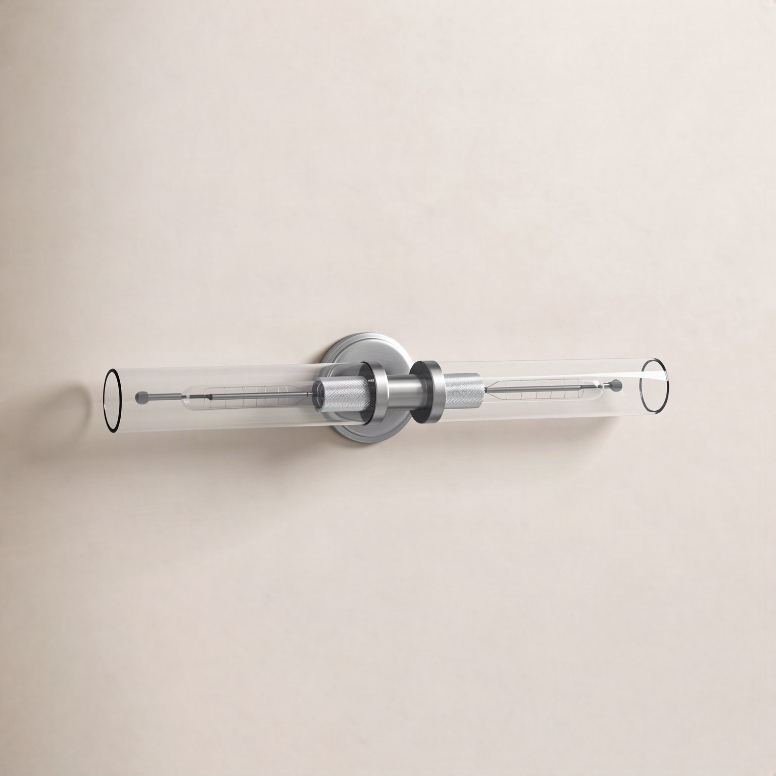 Katya 2 Light Transparent Dimmable Bath Bar, Chrome