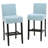 Upholstered Counter Stool with Solid Wood Frame,Set of 2