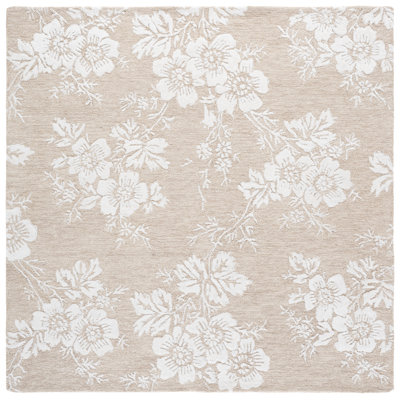 Hand-Tufted Wool Floral Rug