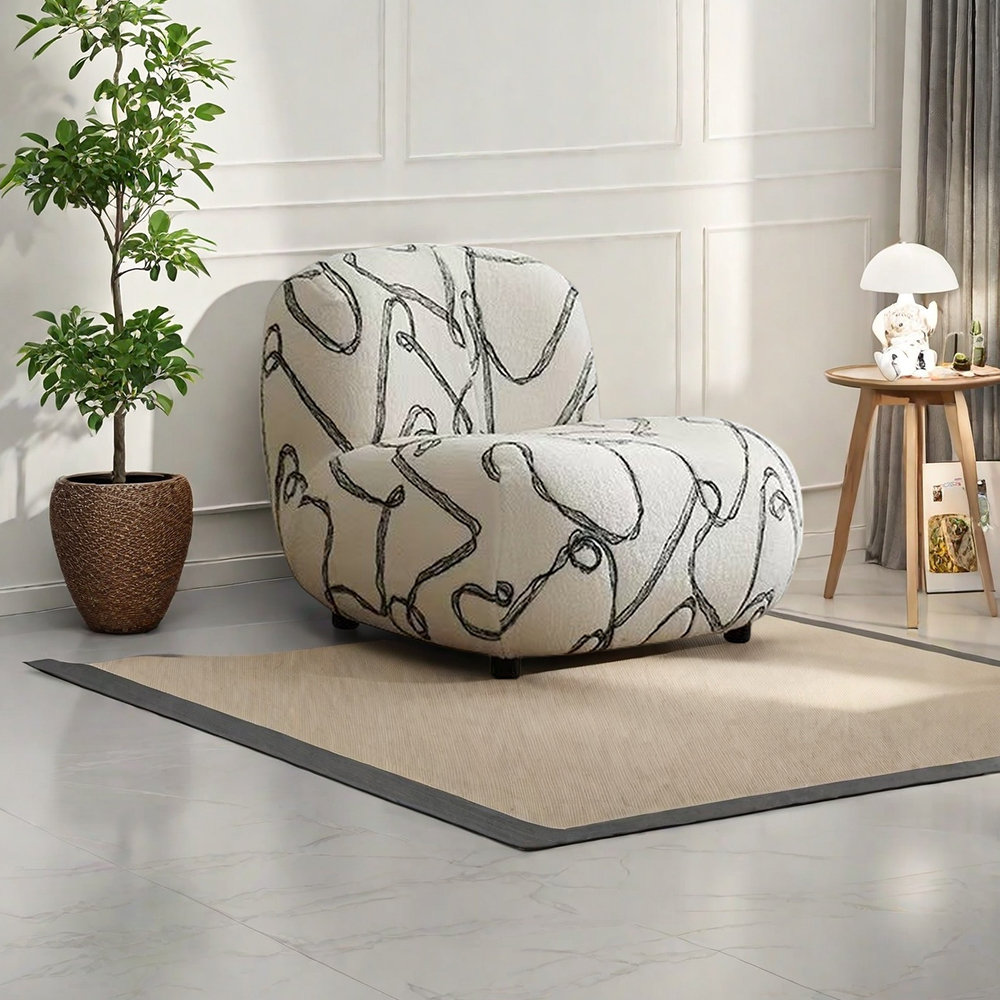 Orren Ellis Modern Minimalist short villi leisure chair | Wayfair