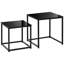 Aida Glass Top Frame Nesting Tables