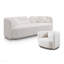 3 + 1, canapé moderne de luxe pour le salon, canapé rembourré en molleton blanc bouclé pour bureau à domicile-129586546