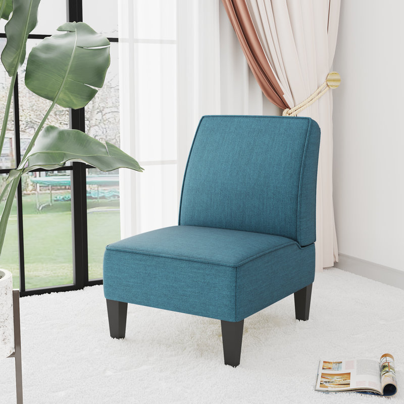 Leanne 22'' Wide Slipper Chair, Blue