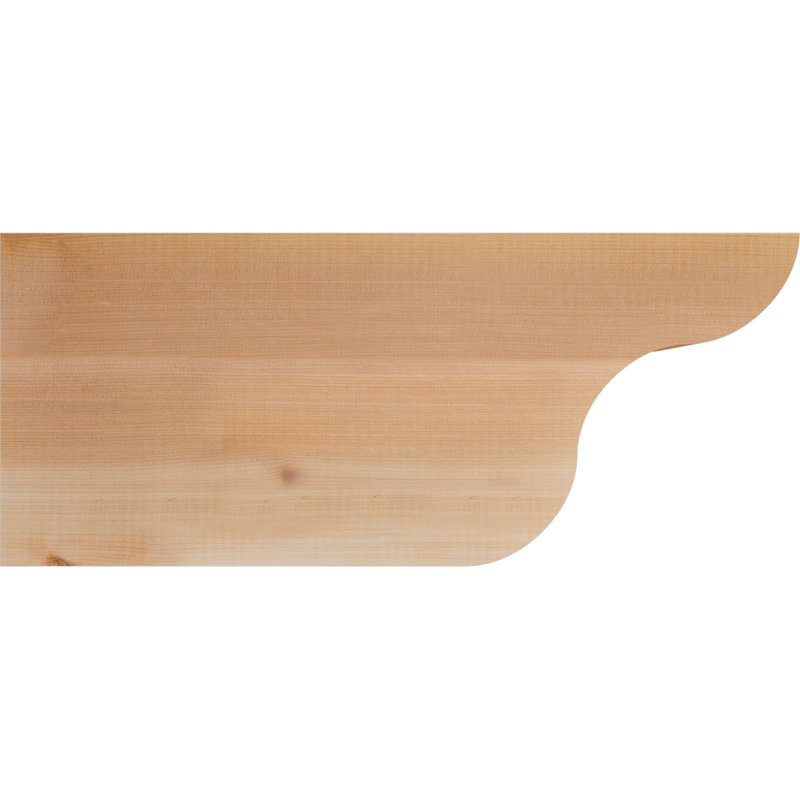 Queue de chevron lisse Carmel, Cèdre rouge de l'Ouest, H 10 po x l 3 1/2 po x L 24 po