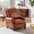 Andrena Genuine Leather Recliner with Nailhead Trim-1743651071