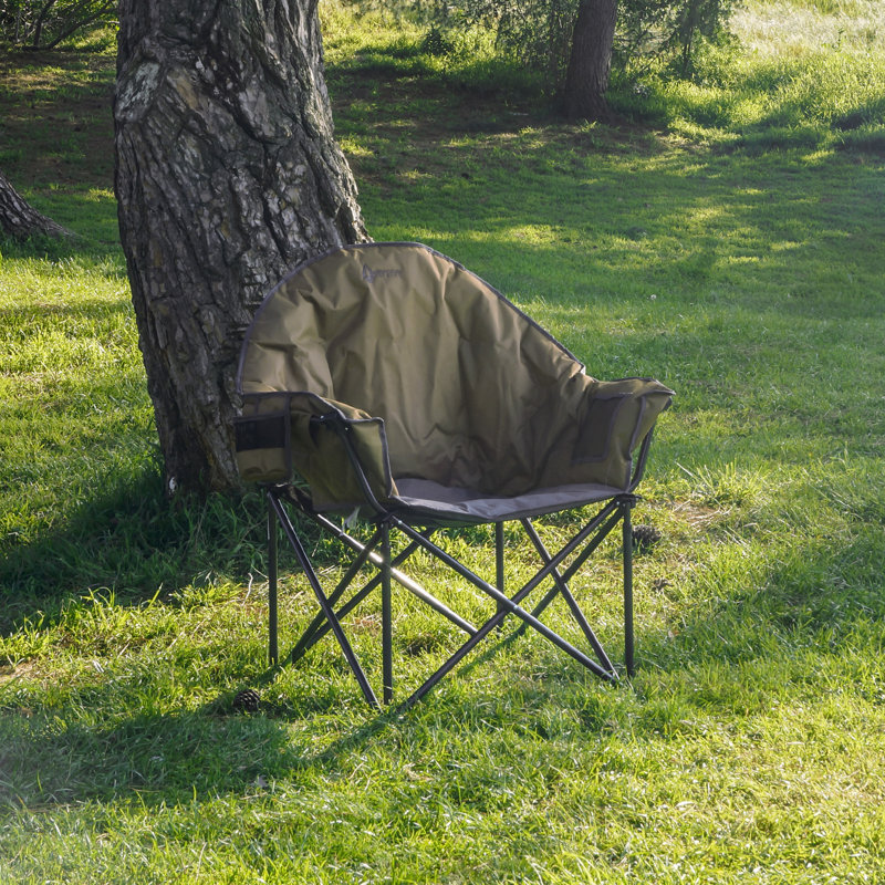 Chaise de camping Cozy Club, Jaune foncé / gris