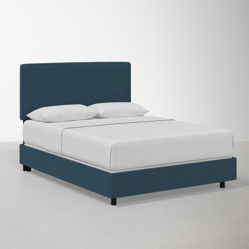 Marquise Upholstered Standard Bed, California King, Zuma Navy Textured Linen