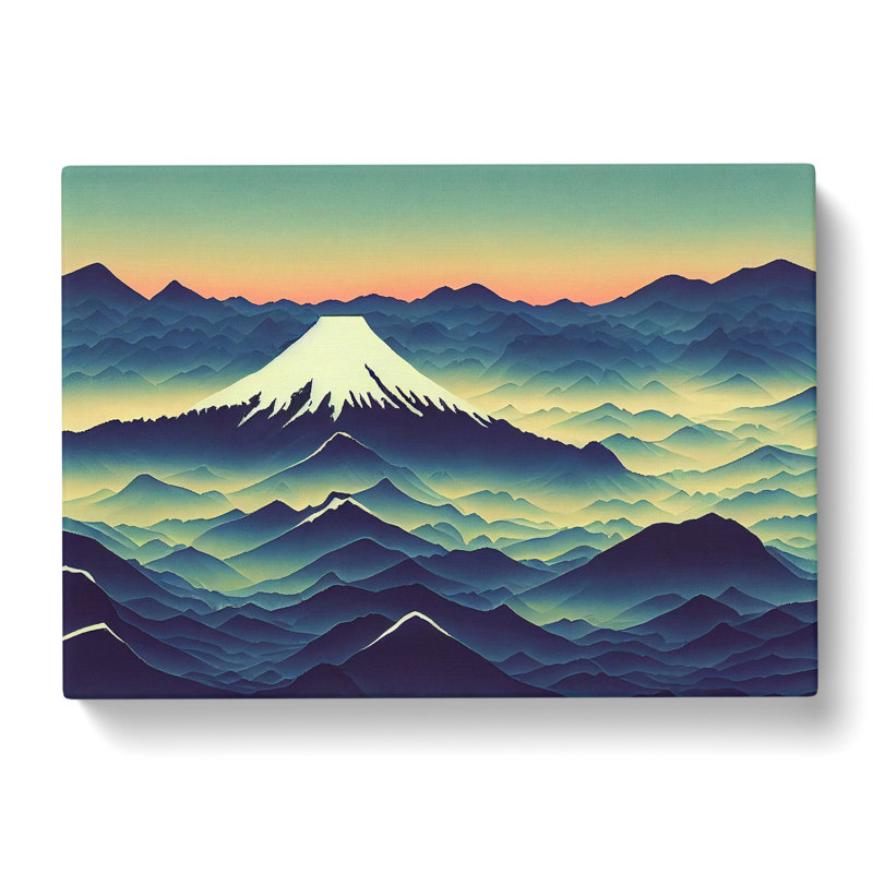 XXX-H1022-WF-6342X Mysterious Japanese Mountains - Wrapped Canvas Print