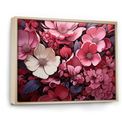 «Pink Twilight Poppies Glow Collage» - Art mural coquelicots