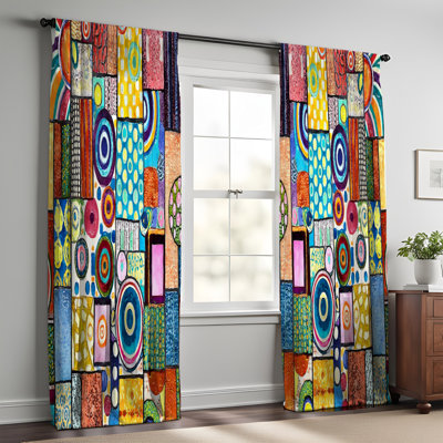 Paire de rideaux obscurcissant en polyester Freeville