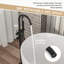Salle de bain moderne en acier inoxydable noir mat